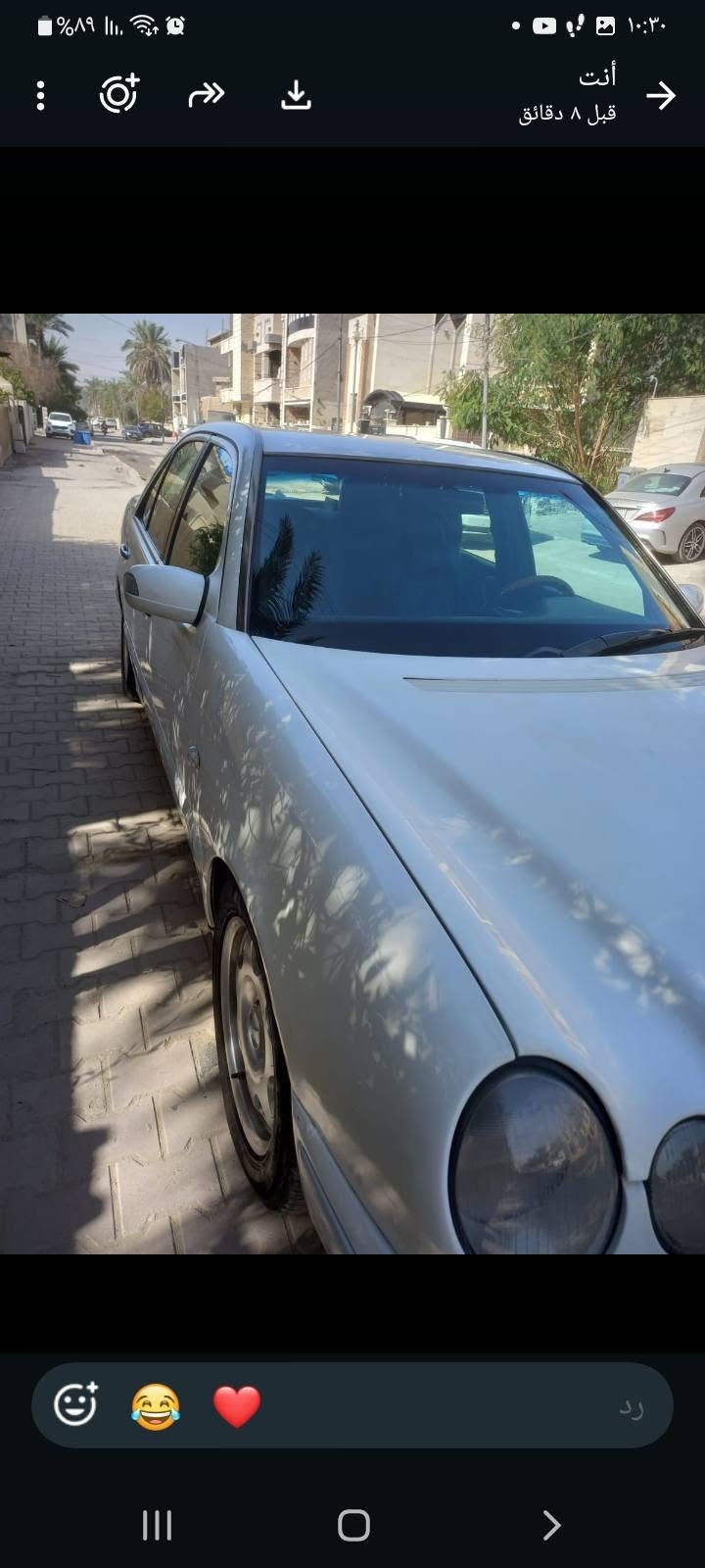 مرسيدس نظيفه جدا استخدام شخصي خصوصي رقم انكليزي شمالي بأسمي جاهزه من كل شئ.احتاج مراوس بفتون نظيفه...واتساب *********** بغداد, العراق

نص مكتوب في الصور:
- أنت
- قبل 9 دقائق
- %89 أ أنت قبل ٨ دقائق → ر
- قبل 7 دقائق
- قبل ٨ دقائق
- رد
- أنت قبل ٨ دقائق