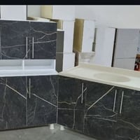 كاونتر مطبخ خشب MDF مودرن للبيع ✨ 🔹 تصميم عصري وأنيق بلون أبيض مع واجه...