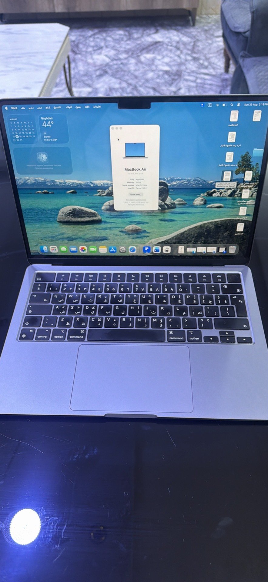 MacBook Air M3 13inch
16/256
عربي
battery 97%
cycles 83
سعر 1,300,000
بغداد الدوره / يوجد توصيل
