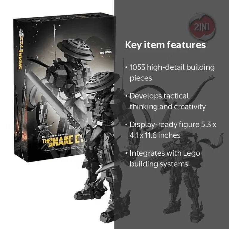 ليگو Snake eyes 😍🤩🥰💢💯👍💥🌹
يتكون من 1035 قطعة 
للحجز والاستفسار يرجى مراسلة الصفحة Umbrella toys أو التواصل مع الرقم ***********
