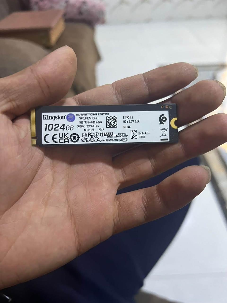 سعر ١٢٥ الف
M.2 1t
Kingston gen 4
7000 MB/s
مكاني بغداد الدورة رقمي ***********
موجود توصيل ايضل
