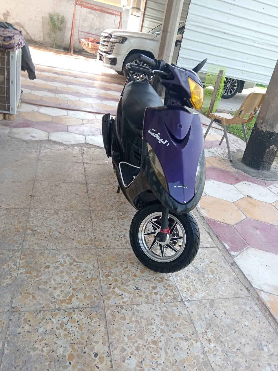 سلام عليكم دراجه اله البيع السعر 650 بيه مجال محرك ما مفتوح كفرات اسود اصليه موجوده عنوان سماوه رميثه  ***********
