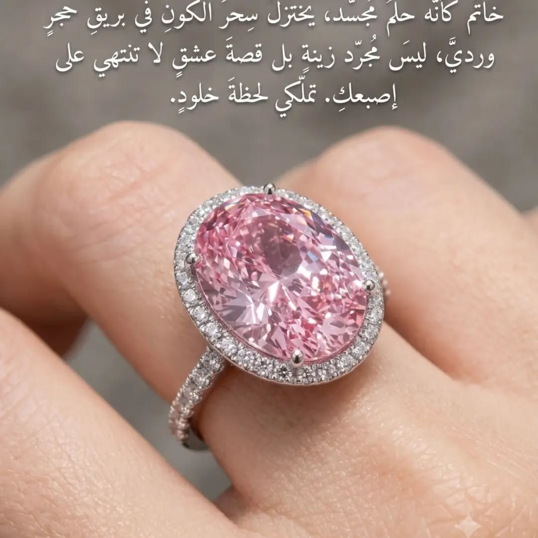 ارتدي هذا الخاتم كشعار لإيمانك بالجمال.....
بالحب وبالقدرة على التغيير.....
دعيه يكون بمثابة دعوة لاكتشاف الذات.....
للغوص في أعماق نفسك..... 
ولعيش كل لحظة بشغف وحب.....

​فهذا الخاتم ليس مجرد زينة.....
بل هو رمز للحياة....
للحب وللأبدية..... 
ارتدي هذا الخاتم..... 
واشعري ببريق الأمل يتلألأ في حياتك.....

خاتم من الفضة الاسترلينيه.....
عيار 925 عالي النقاء.....
مرصع بحجر الراين.....
وحجر رائيسي كبير من الروز كوارتز.....
متوفر لدى محل القريشي للفضيات والمجوهرات.....
العنوان/ سامراء حي الشهداء.....
خلف مدرسة النعيم المتوسطة للبنات.....
هاتف الواتساب للتواصل والاستفسار ***********.....
يوجد خدمة توصيل داخل مدينة سامراء.....
وكافة أنحاء العراق.....
