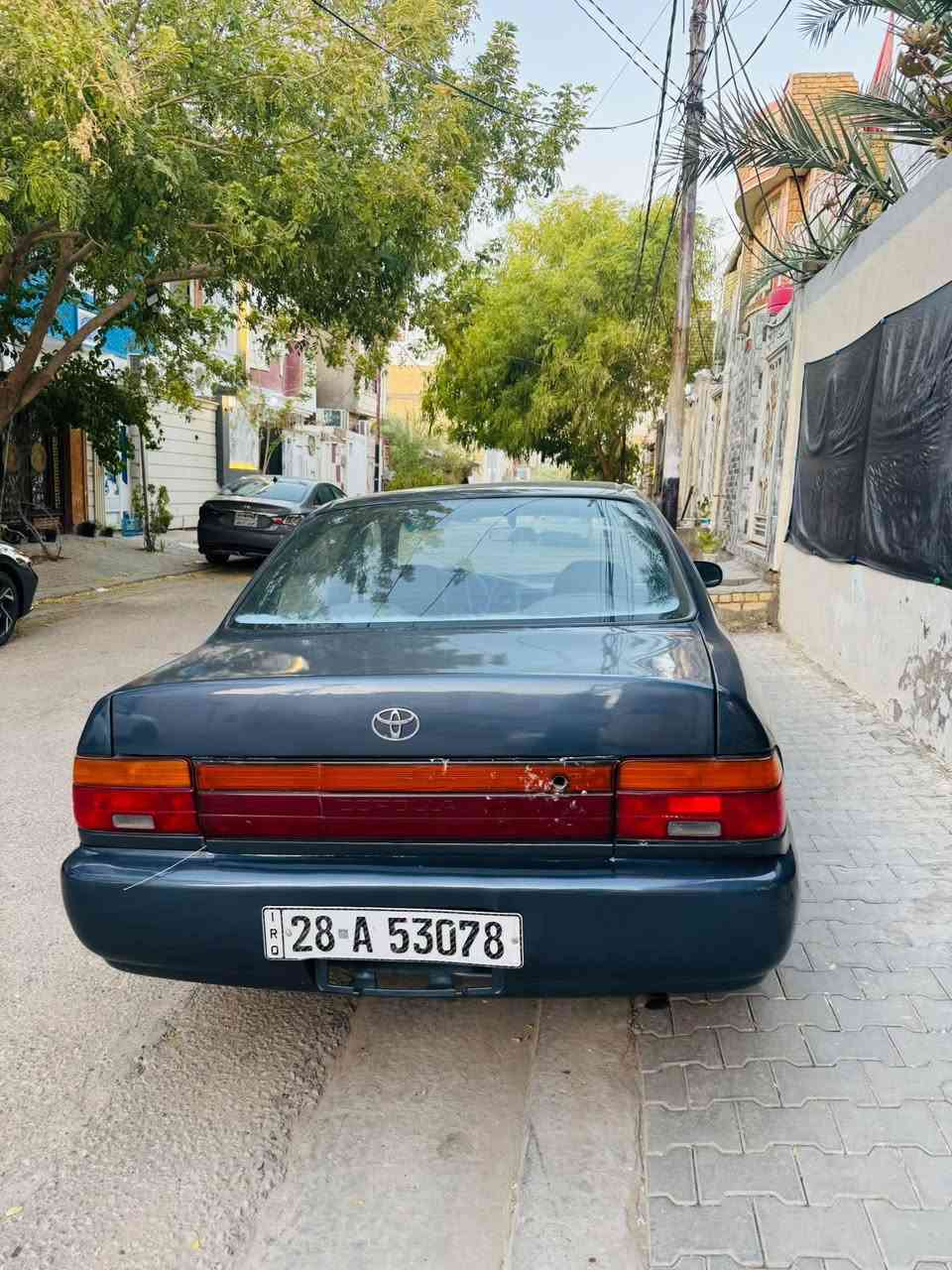 سلام عليكم
كورولا مديل 1991 
مكينة كير نضيفات شرط الفحص 
حدادية نضيفة 
تبريد شغال خير من الله 
مكفولة من الكص والضربة القوية 
تخم تاير جديد 
غرفه جديدة 
رقم انكليزي جديد 
صبغة جديدة ستوه طالعة من الفرن 
مكانة في النجف الاشرف 
السعر 49 ورقة وبيه مجال 
رقم تلفون ***********
