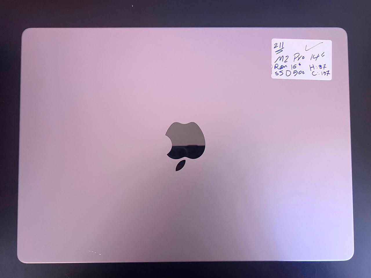MacBook Pro 14” M2 Pro 
Ram 16 | SSD 500

Battery 87 | Cycle 157

1,450,000

***********

نص مكتوب في الصور:
- Device Name: bq40z651
- Pack Lot Code: 0
- PCB Lot Code: 0
- Firmware Version: 0b00
- Hardware Revision: 100
- Cell Revision: 4814
- Charge Information:
- The battery's charge is below the warning level: No
- Fully Charged: No
- Charging: No
- State of Charge (%): 76
- Health Information:
- Cycle Count: 157
- Condition: Normal
- Maximum Capacity: 87%
- System Power Settings:
- AC Power:
- System Sleep Timer (Minutes): 1
- Disk Sleep Timer (Minutes): 10
- Display Sleep Timer (Minutes): 10
- Sleep on Power Button: Yes
- Wake on LAN: Yes
- Hibernate Mode: 3
- Low Power Mode: No
- Prioritize Network Reachability Over Sleep: No
- Battery Power:
- Display Sleep Timer (Minutes): 2
- Wake on LAN: No
- Current Power Source: Yes
- Mac's MacBook Pro > Hardware > Power
- Sign in with your Apple Account
- Wi-Fi
- Bluetooth
- Network
- Battery
- General
- Accessibility
- Appearance
- Apple Intelligence & Siri
- Desktop & Dock
- Displays
- Menu Bar
- Spotlight
- Wallpaper
- Notifications
- Sound
- Focus
- Screen Time
- Lock Screen
- Privacy & Security
- Touch ID & Password
- MacBook Pro
- 14-inch, 2023
- Name Mac's MacBook Pro
- Chip Apple M2 Pro
- Memory 16 GB
- Serial number VXTT60R3LD
- macOS
- macOS Tahoe Version 26.3.1
- Built-in Liquid Retina XDR Display 14-inch (3024 x 1964)
- Display Settings...
- Storage
- Macintosh HD 464.01 GB available of 494.38 GB
- Storage Settings...
- System Report...