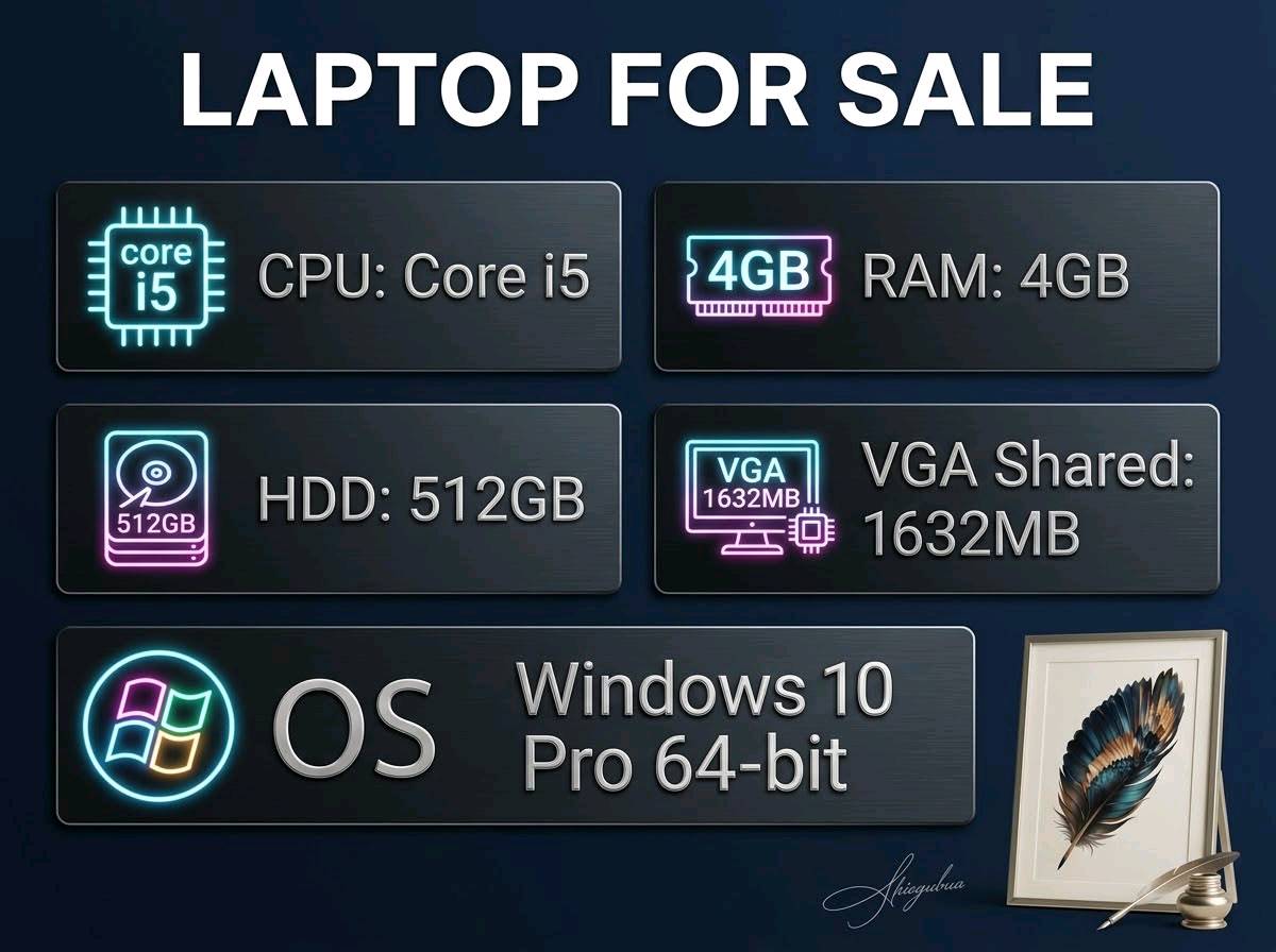 لابتوب hp للبيع 
المواصفات بالصور موجودة 
يشغل العاب بلي تو
سعر ٧٥ الف