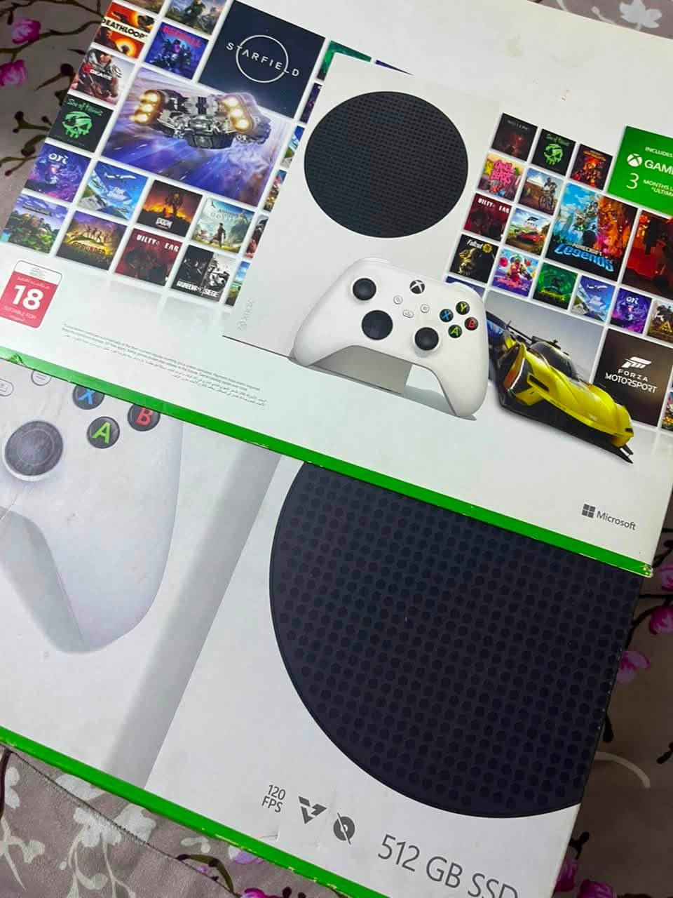 جهاز Xbox Series S 
اصدار 2023 
كامل المحلقات الاصليه وياه + الجهاز ما مفتوح ابد 
ووياه اشتراك كيم باس شهر 
سعر 425 الف 
موقعي مدينة الصدر وما متوفر توصيل تجي تشوفه وتاخذه
للاتصال ***********

