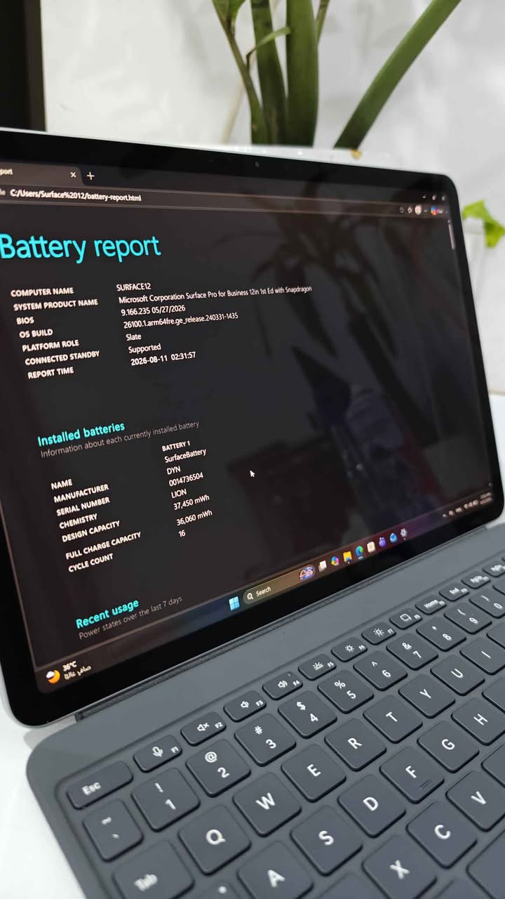 العرض الأقوى: Microsoft Surface Pro 12 (إصدار 2026 الجديد) 🚀

* أداء جبار: معالج Snapdragon® X Plus بـ 8 أنوية، صُمم خصيصاً للمهام الثقيلة والذكاء الاصطناعي بسرعات تصل لـ 3.4 جيجاهرتز.
* شاشة مذهلة: مقاس 12 بوصة PixelSense™ LCD بتردد 90 هرتز، توفر استجابة فائقة لللمس والقلم.
* بطارية عملاقة: انْسَ الشاحن طوال اليوم مع عمر بطارية يصل إلى 16 ساعة.
* خفة وجمال: هيكل ألمنيوم فاخر وتصميم نحيف جداً يزن حوالي 1 كجم فقط.

📋 المواصفات الفنية:

* الذاكرة: 16GB LPDDR5x (سريعة جداً).
* التخزين: 256GB SSD فائق السرعة.
* النظام: Windows 11 الأصلي مع ميزات Copilot+ الذكية.
* الكاميرا: كاميرا Studio الأمامية بدقة 1080p مع ميزات التأطير التلقائي.
* خاصية Face-ID لفتح القفل 

عدد الدورات البطارية 🔋  : 16
الحالة : مستخدم بدون بوكس
السعر :
 1- جهاز فقط 1،250،000
2- مع كيبورد (كوبي بلوتوث) 1،350،000
3- مع كيبورد الاصلي 1،500،000

✅ خدمة سريعة وضمان 30 يوم
📍 متوفر الآن للتوصيل الفوري لكل محافظات العراق.
للتواصل و الاستفسار : ***********

https://t.me/epic_store2 بغداد, العراق
