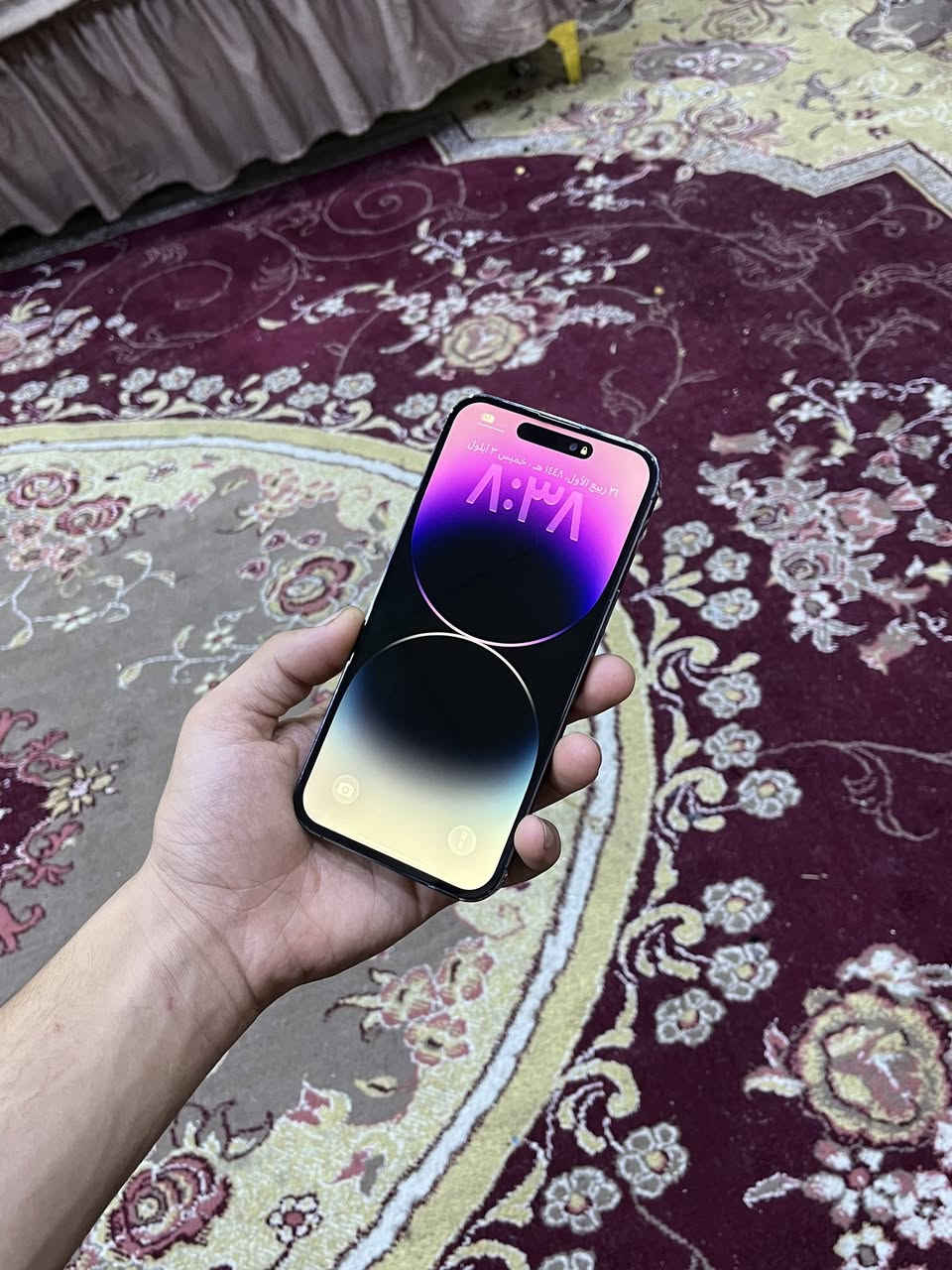السعر550 بي مجال 🔥🔥🔥
السلام عليكم شباب إيفون 14برو ماكس لون بنفسجي شرق اوسط نسخة كندة ذاكرة256 تك شريحة الجهاز مبدل  شاشة وبطارية بطاريتة 100الجهاز معروض للبيع سعرة550 بي مجال قليل مكاني نجف ***********
