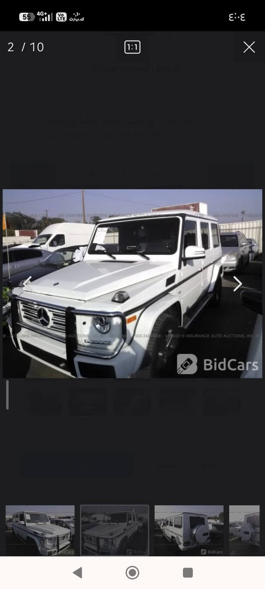 للبيع او المراوس جي كلاس ٢٠١٧بلاديه حجم المحرك G550...توين توربو يعطي ٤١٧حصان رقم بغداد وارد حادثه تخريب متعمد للكشنات مكفوله كير ومحرك سياره جاهزه من كل شي معروضه حاليا يم شركة ماس العراق بالكراده مخول بالبيع ابو نور صاحب الشركه السعر عارضيه ٤٥٠الف دولار بيه مجال للاستفسار الاتصال وات ساب *********** مع الشكر
