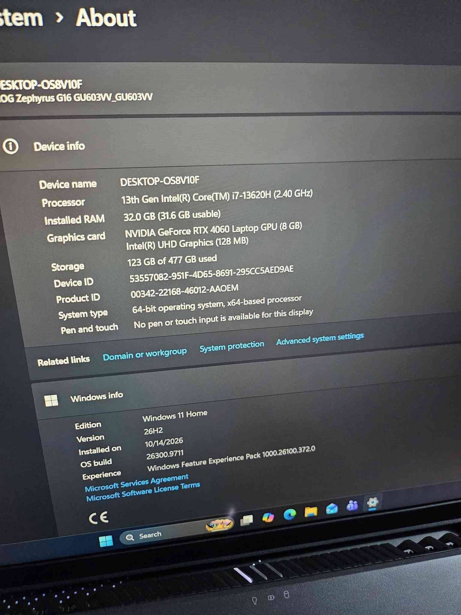 asus zephyrus G16 • RTX 4060 • ٣٢ جيجا رام