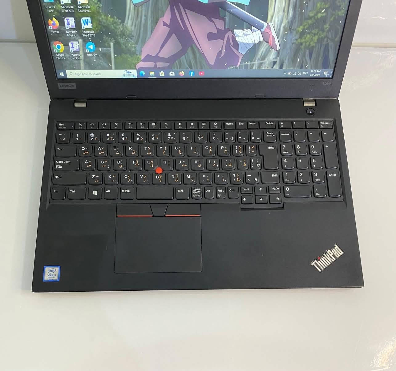 💻 Lenovo ThinkPad L580
✨ المواصفات:
🔹 المعالج: Intel Core i3 – الجيل السابع
🔹 الرام: 8GB DDR4 – قابل للتطوير
🔹 التخزين: 256GB SSD – قابل للتطوير
🔹 كرت الشاشة: Intel 4GB مشاركة
🔹 الشاشة: 15.6 إنش حجم كبير
🔹 الكيبورد: ستيكر عربي/إنكليزي

🎁 الهدايا المرفقة:
1️⃣ حقيبة لابتوب
2️⃣ شاحن أصلي
3️⃣ ماوس
4️⃣ ماوس باد

🛡️ الضمان:
✅ ضمان فحص عند الاستلام مع المندوب
✅ ضمان 7 أيام بعد الاستلام

🛠️ الخدمات المضافة:
✔️ تنظيف وفحص شامل قبل الإرسال
✔️ تنصيب ويندوز حسب الطلب + جميع البرامج الأساسية وبرامج Office مثبتة

📞 للطلب والاستفسار (واتساب):
***********
السعر 220 الف 
توصيل متوفر شرط الفحص قبل الاستلام
