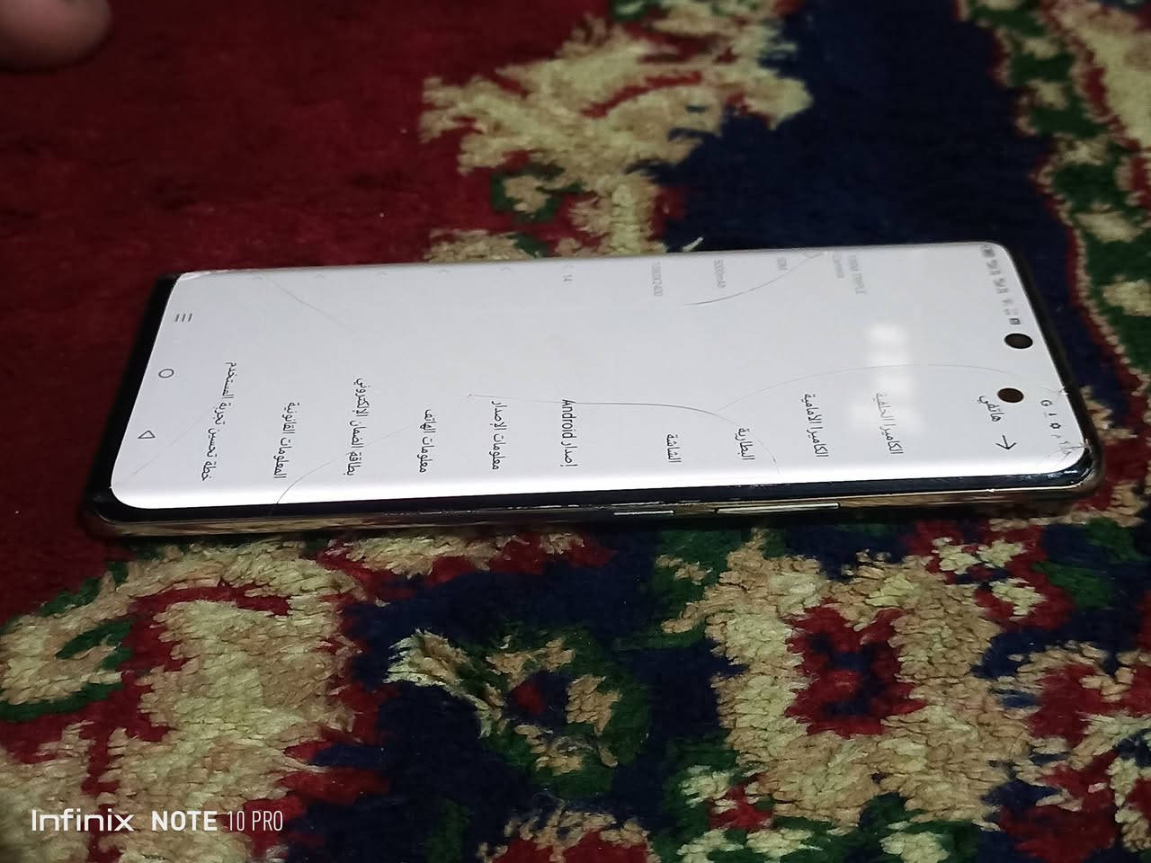 انفينكس زيرو 30 (Infinix Zero 30) للبيع
​الكاميرا الرئيسية: 108 ميجابكسل
​حالة الشاشة: يوجد فطور خفيفة في الشاشة (غير واضحة ولا تؤثر على اللمس إطلاقاً)، بالإضافة إلى نقطة صغيرة في الشاشة موضحة بالصورة.
​الأداء والجهاز: الهاتف يعمل بشكل ممتاز جداً وبدون أي مشاكل ثانية.
بدون ملحقات. 
​ السعر 150 الف 
 ***********6
