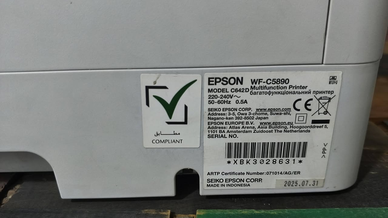 طابعة ابسون
Workforce Pro WF C-5890
شهر من اشتريتها،  جديدة، مواصفات رهيبة.
ملون / عادي / سحب صور / Wifi / وغيرها. 
ساحب بيها بندين فقط،  
السعر 600
وبيها مجال للطيبين. 
للاستفسار: 
***********
