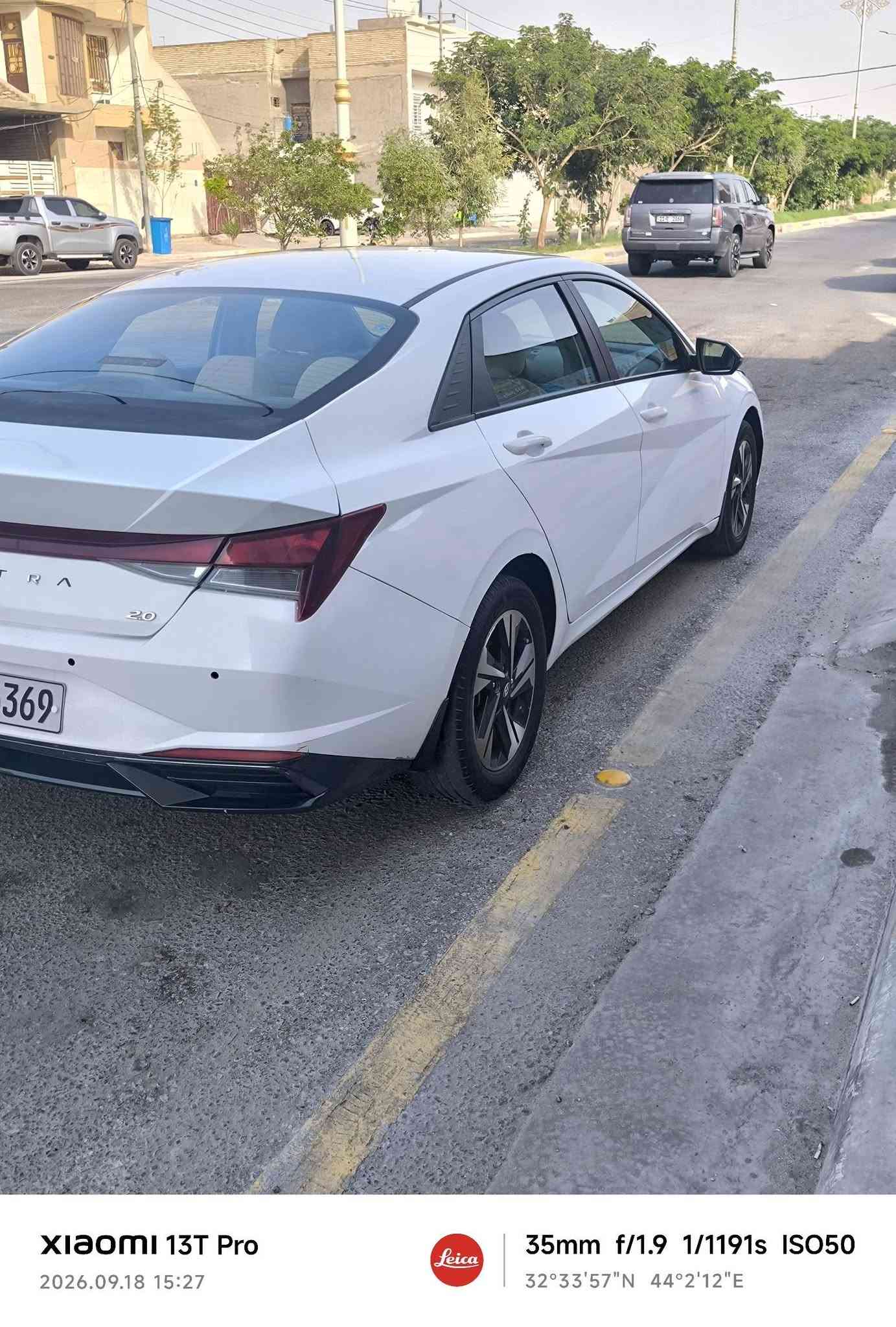 بسم الله يرحمه برحمته لنترا 2021 خليجي نص فول اللون ابيض بيها 3 قطع صبغ رقم اربيل بسمي هزه وفحص جديده سنويه إلى 2031 السياره حلوه وجاهزه ماعيزه اي شي مال جناي ((السعر 127 وبيها مجال قليل)) الاتصال على الرقم *********** واتساب موجود العنوان كربلاء المقدسه اخوكم ابو حيدر الحسناوي

نص مكتوب في الصور:
- Xiaomi 13T Pro
- 2026.09.18 15:27
- Leica
- 35mm f/1.9 1/1029s ISO50
- 32°33'57"N 44°2'12"E
- 35mm f/1.9 1/869s ISO50
- 35mm f/1.9 1/1165s ISO50
- 2026.09.18 15:28
- 35mm f/1.9 1/914s ISO50
- 35mm f/1.9 1/1191s ISO50
- 35mm f/1.9 1/100s ISO64
- 35mm f/1.9 1/100s ISO80
- 35mm f/1.9 1/100s ISO50