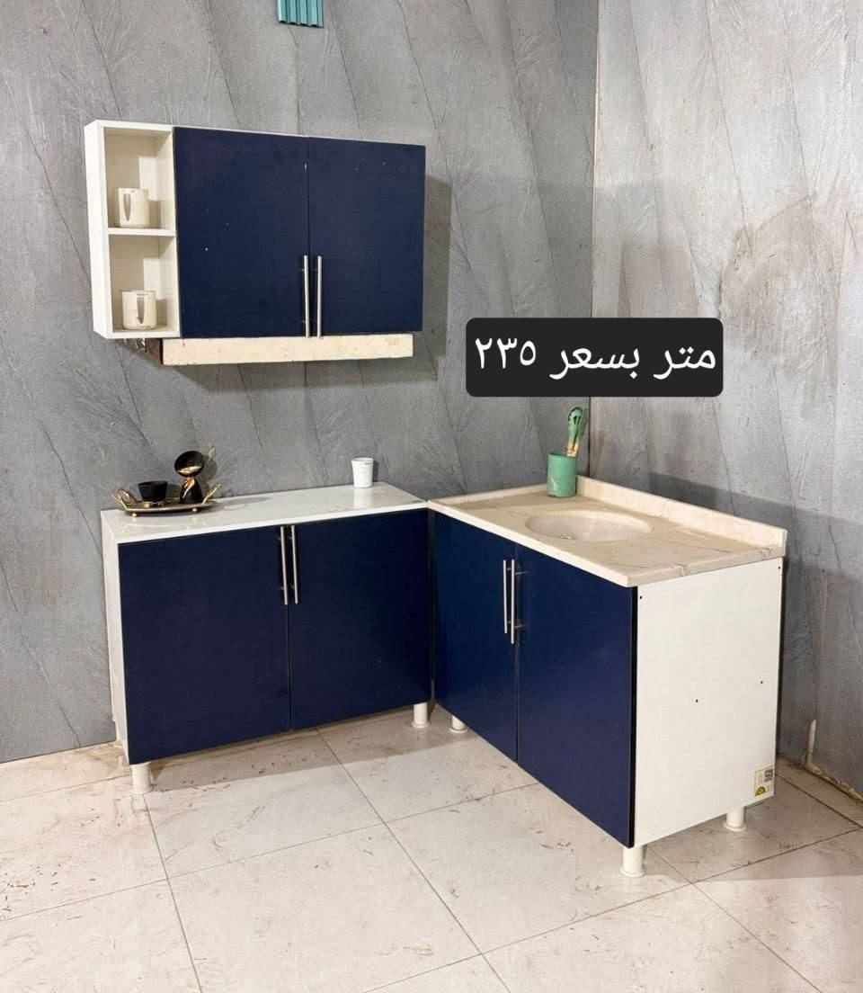 كاونتر MDF • مقاوم للماء • سنك مرمر صناعي