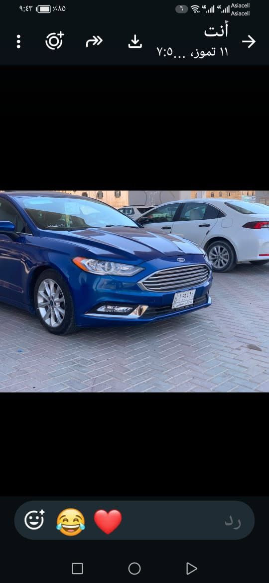 فورت فيوجن ١٧ هايبر مشروع وطني رقم صلاح الدين فول مواصفات بصمه  تناته سقف محرك 2000 المرغوب كير بكره محرك شرط وشرط التحويل صبغ حزام بدون اي حادث سعر٨٥ وبي مجال بسيط

نص مكتوب في الصور:
- انت 11 تموز، 07:05 Asiacell Asiacell رد
- انت ١١ تموز، ٠٧:٠٥
- Asiacell Asiacell أنت ١١ تموز، ٠٥:٧ رد
- أنت ١١ تموز، ٧:٥
- انت ١١ تموز، ٠٧:٠٥ Asiacell Asiacell رد