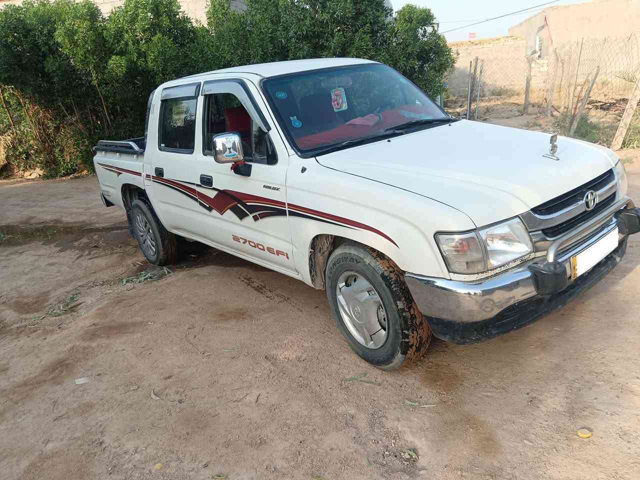 تويوتا موديل 2002  2.7 EFI -
ماشاء الله تبارك الله.. سيارة كفو وجاهزة 
​محرك 2700 بنزين بخاخ (EFI) قوي واقتصادي.
​كابينة مزدوجة (غمارتين) واسعة ونظيفة.
​مجهزة بدعامية أمامية ومرايا كروم .
​السيارة جاهزة ولا تحتاج أي مصاريف مكلفة.
​💵 السعر: [خااص]
الموقع... النجف 
📱 للتواصل: [***********]
