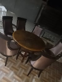 طاوله طعام • صاج اصلي • ٦ كراسي