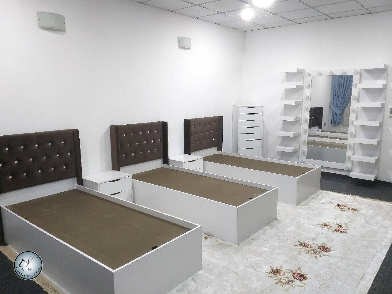 🌹ابو نبأ للنجارة والديكور 🌹
يقدم لكم كل ماهو جديد من الديكورات الخشبية 
غرف نوم مودرن 
دريسينغ روم
كونترات مودرن وكلاسيك
ديكورات تحت الدرج وديكورات عامة للمنازل 🏠 والمحال التجارية
نوع الخشب mdf / hdf تركي مقاوم للحرارة والرطوبة والخدوش 💯 
ولأننا نسعى دوماً لأرضائكم ❤️ نقدم لكم تصميم 3D مجاناً (بعد الأتفاق)+ النقل والتركيب  🚚🔨مجاناً (داخل أربيل فقط) 
للأستفسار يرجى التواصل معنا على الارقام التالية 
⬇️⬇️⬇️
***********‪ 
#ويه_ابو_نبأ_النجار_لتحتار 
***********‪ 
عنوان المعمل⬅️ اربيل/ الصناعة الجنوبية /شارع 100‪
خلف معارض السيارات
