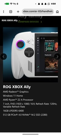ROG XBOX Ally • ١٦جيجا رام • ٥١٢GB SSD