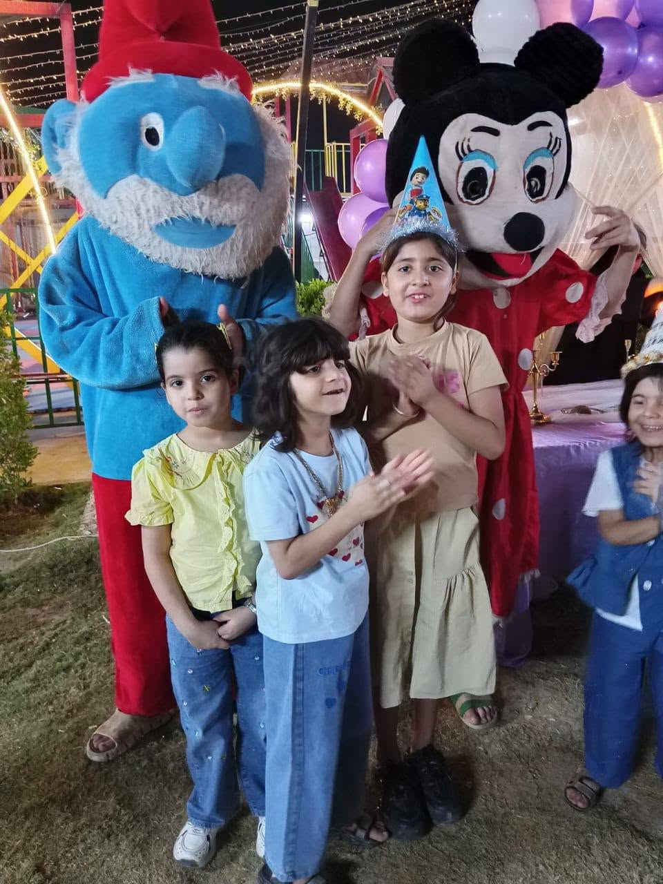 عيد ميلاد منسه في متنزه نيو دي العائلي في الدورة
سعر الحجز والتزيين كامل ب35 الف مع الدمى ودي جي وتصوير للحجز ***********
