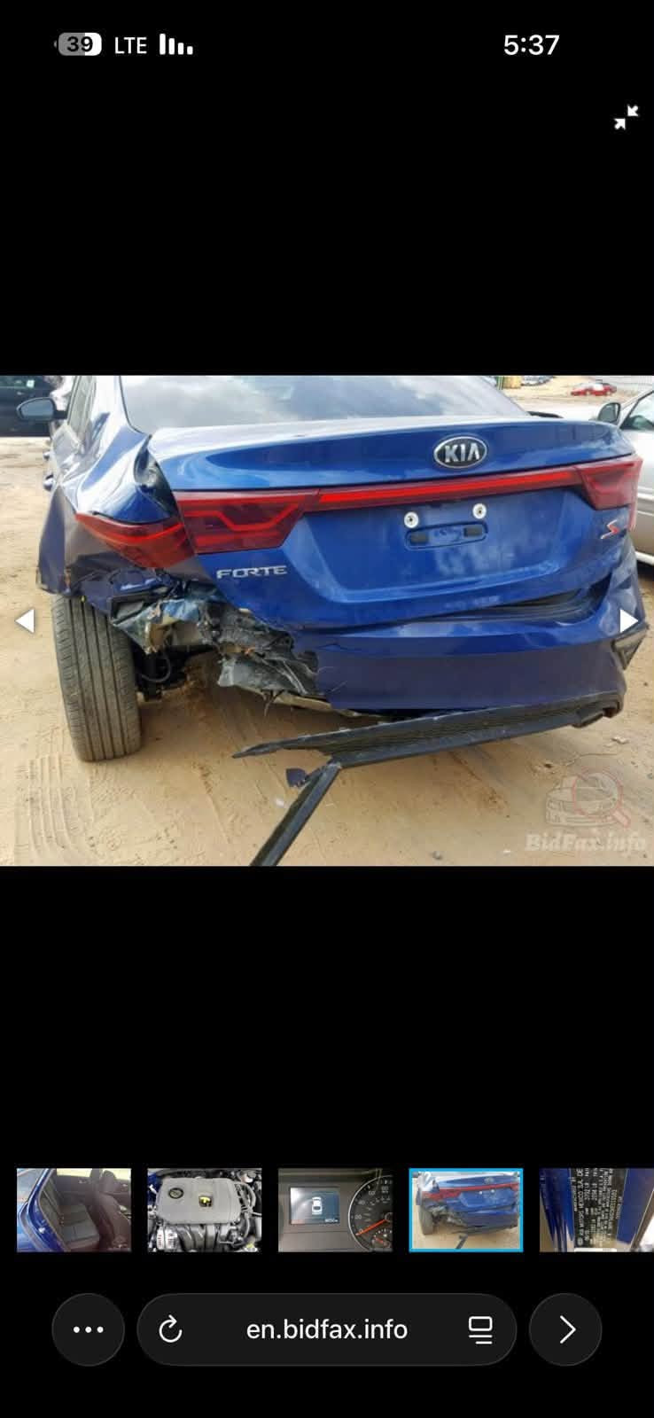 السلام عليكم فورتي للبيع موديل 2019 نص فول محرك 2000 دوش كير at صدر تبريد دوشمه وباقي المواصفات المعروفه بيها جاملغين وبنيد سونار مرفق بالمنشور مكاني بغداد المحموديه السعر 110وبيها مجال تواصل اتصل / ***********
***********

نص مكتوب في الصور:
- 39 LTE II. 5:37 BidFax.info en.bidfax.info
- 39 LTE II. 5:37 en.bidfax.info BidFax.info