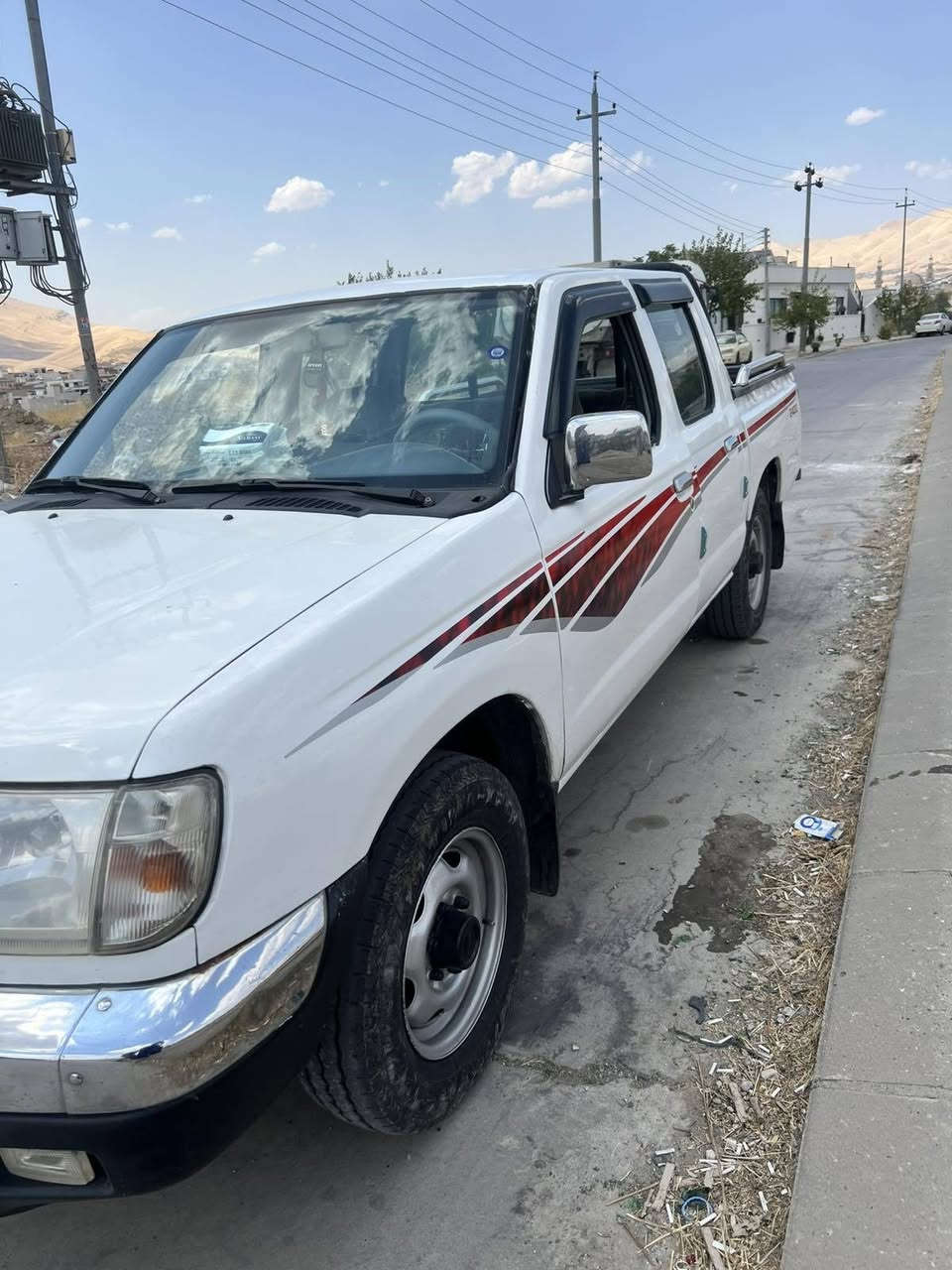 نیسان پیکاب2002 تەبریت پاوەر ئاڕم پلاستیک سلێمانی بەشەرتی ئارم و ئەوەلیات و غرامە سەیارەکە کامل بۆیاخ لەسەرساغی بە شەرتی گێرو مە کینەو عە کسل و کارە بایی و تندو تۆڵی سە یارە کە زۆر پاکە و ماڵی دۆ ستە شوێن سلێمانی نرخی 67 گە ڵاو معامە لە ژ ، م ***********      *********** السليمانية, العراق
