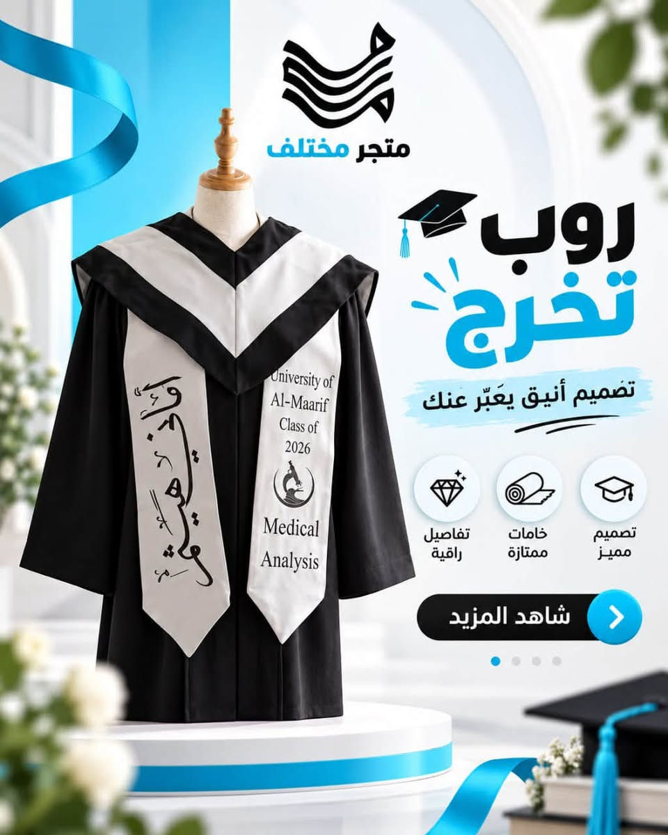 روب تخرج • تطريز • طباعة