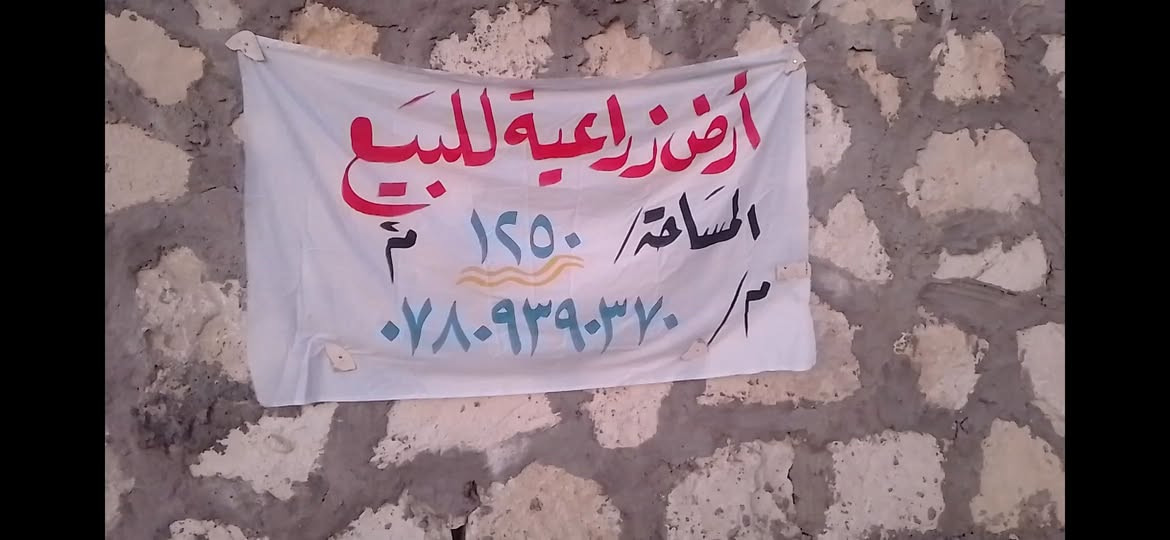 السلام عليكم اخوان  أرض زراعية سند ٢٥ خلف الجامعة. ١٢٥٠ م. للبيع.
للاستفسار ***********

