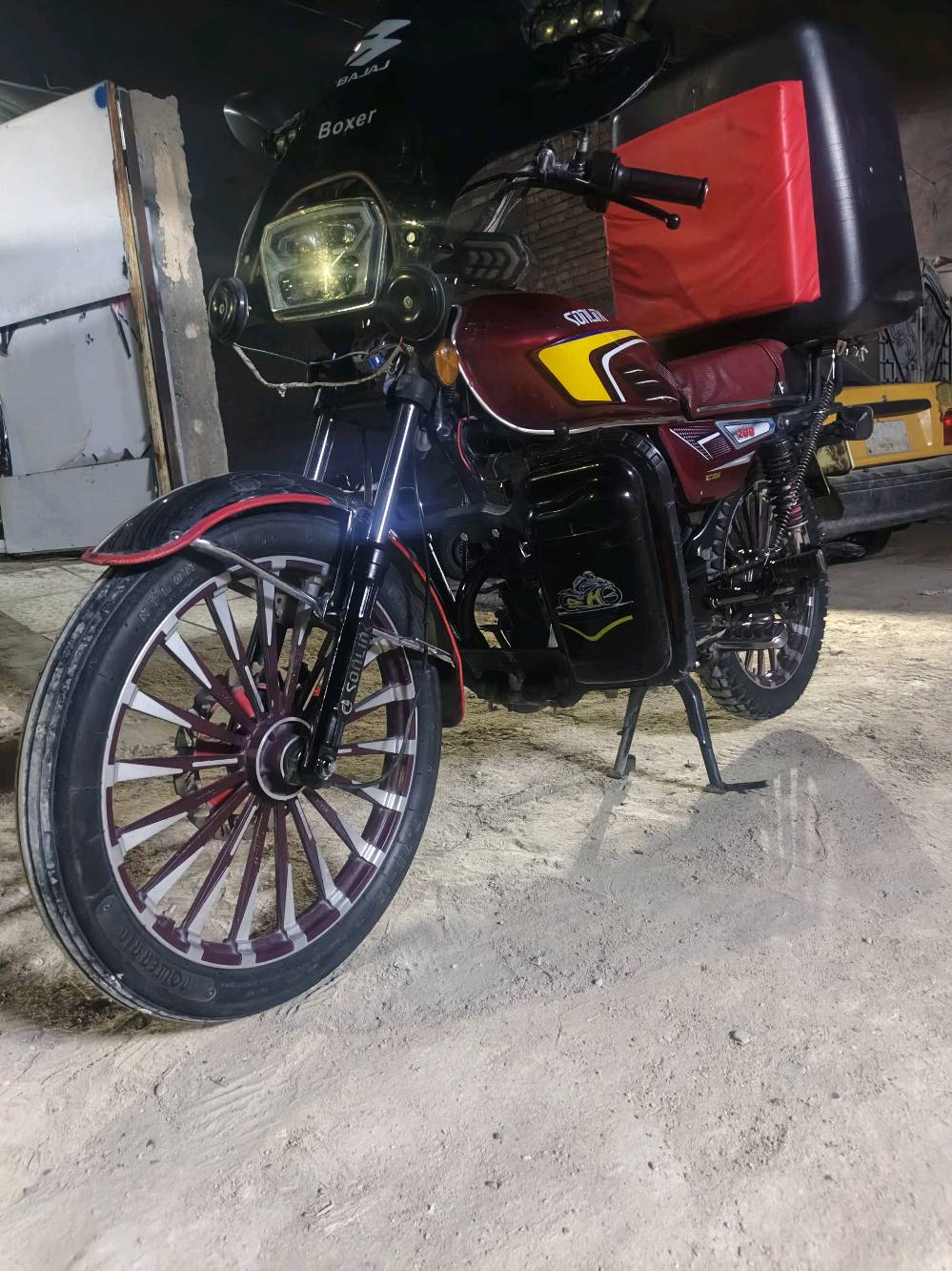 سلام عليكم دراج لبيع سعر 650بيه مجال *********** مكاني بغداد الزعفرانيه اروس بوكسر مرقم انطي فرق  موديل سونك2025