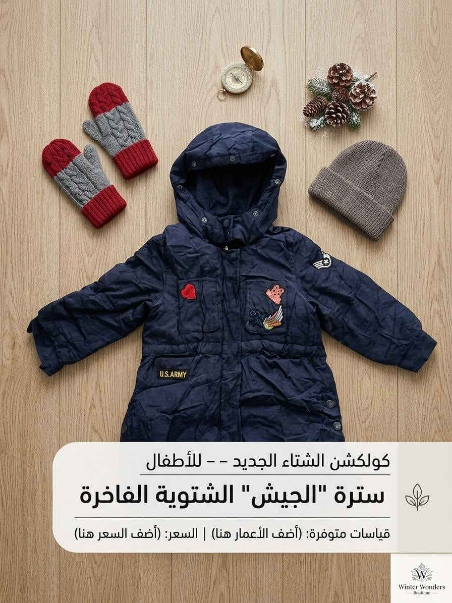 كولكشن شتوي • جاكيت دافي • مقاسات ٢-٦ سنين