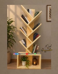 عمل اليوم بفضل الله تعالى❤️ مكتبة شجرة بالخشب الطبيعي المصفى #لمسة_عرا...