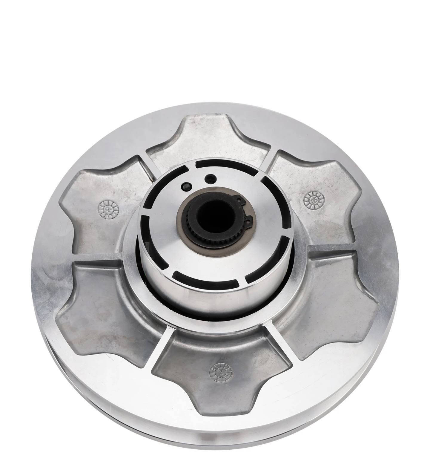 قابض مدفوع ثانوي لنظام نقل الحركة المتغير باستمرار (CVT Secondary Driven Clutch)، ويشبه إلى حد كبير القطع المستخدمة في دراجات الباجي أو الدفع الرباعي (ATV/UTV) مثل مركبات بولاريس أو كازوما. الي تخدمه التواصل ع الرقم ***********

