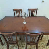 ميز طعام • ٦ كراسي • خشب زان