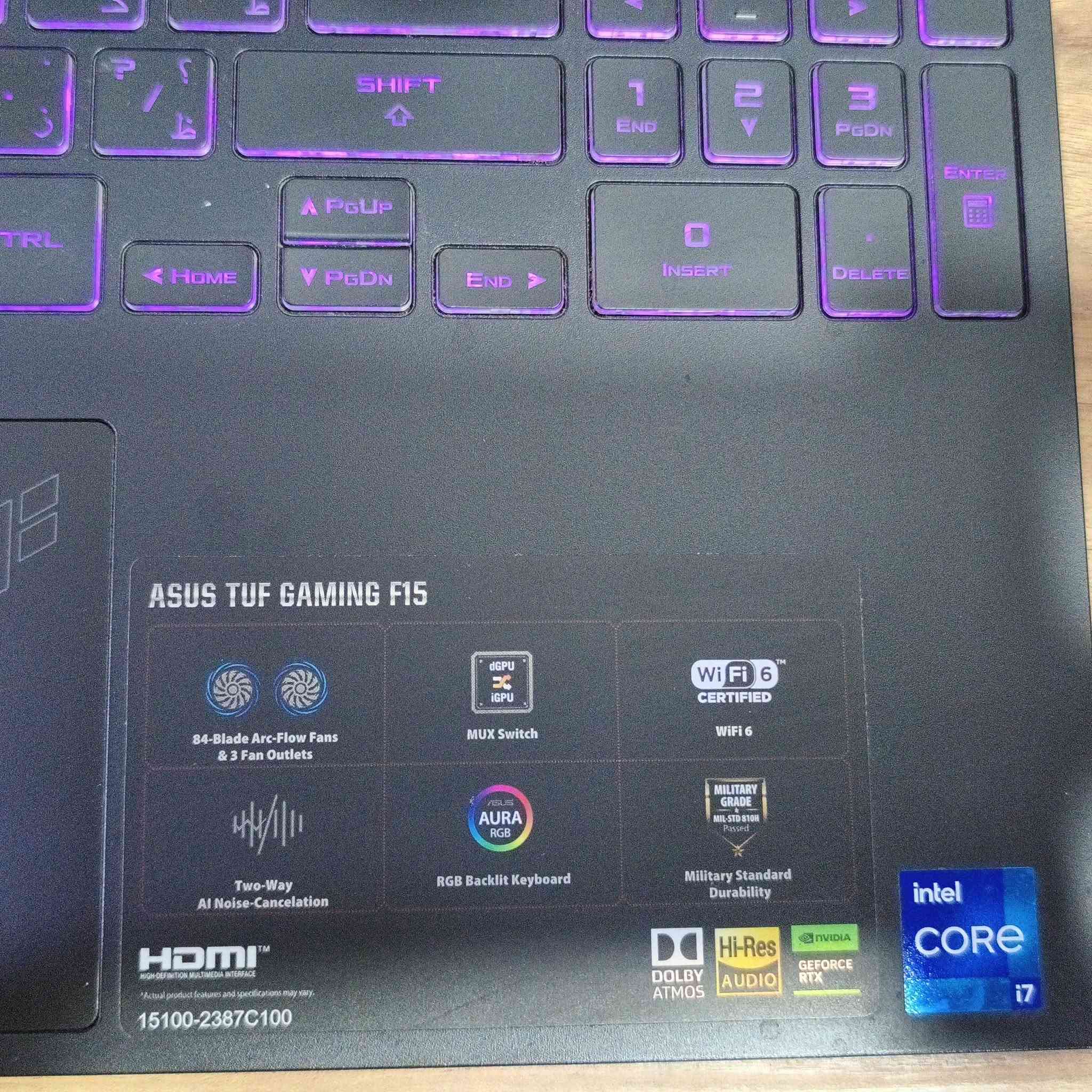 سلام عليك لابتوب asus و شاشة lg للبيع
مواصفات لابتوب
core i7 gen 12th
rtx 3050 95w
ram 16 ddr4 3200
hard ssd 1t hb & samsung
wifi 6
144 hz
مواصفات الشاشة
24 size
240hz
1ms
منفذين HDMI.
​منفذ DisplayPort.
​منفذ للسماعات (Headphone Out 3.5mm)

سعر شاشة و الابتوب مليون

متواجد فيس بوك
رقم واتساب
***********
