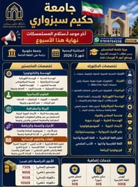 قبول مضمون • جامعة حكيم سبزواري • مباشرة ٩/٢٠٢٦