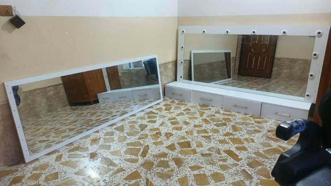 بوفيه حلاقه • كرسي غسل • مرمر
