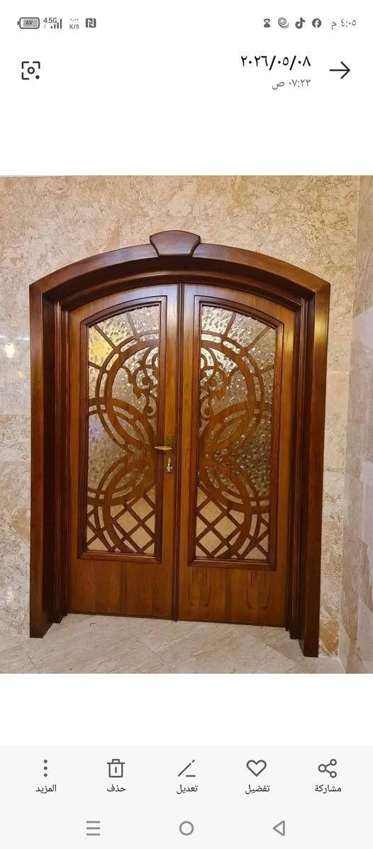 ياالله ابواب صاج درجه اولى واثاث منزلي ومكتبي وغرف نوم كافة الوان للاتصال *********** إدارة خشب صاج ... تحياتي
