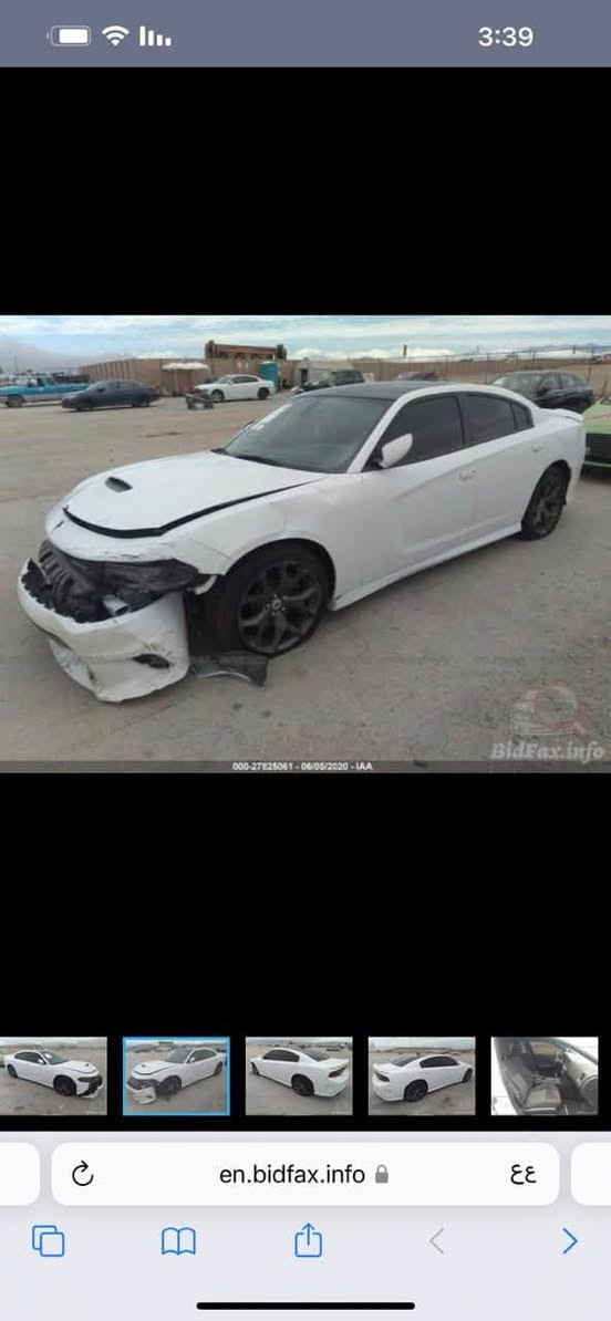 GT 2019
قطعة مميزة لونين بلاد
جي تي
بصمة
محرك V6 3600
تو ويل
ويل 20 روهانة
ماشية 79 الف ميل قابل للزيادة
شاشة جبيرة
تشغيل عن بعد سوبر تراك باك
صور الحادث مرفقة ورقم الشاصي
بدون ايرباك
بيها صبغ بنيد وجاملغ
السعر ب 250 $
مكانها بغداد 
***********

نص مكتوب في الصور:
- Free bid history copart and iaai » Dodge » Charger »
- Dodge Charger Gt 2019 White 3.6L vin:
- 2C3CDXHG3KH754184
- Dodge Charger Gt 2019
- White 3.6L vin:
- 000-27825061 - 06/08/2020 - IAA
- BidFax.info
- Final bid: $15325
- Auction: IAAI Timed
- Lot number: 27825061
- en.bidfax.info
- 3:39 000-27825061-06/05/2020 - IAA BidFax.info en.bidfax.info
- 3:39 BidFax.info 000-27825061 - 06/05/2020 - IAA en.bidfax.info
- 3:39 en.bidfax.info 000-27825061 - 06/05/2020 - IAA
- BidFax.info 3:39 000-27825061-06/05/2020 - IAA en.bidfax.info ٤٤
- 3:39 en.bidfax.info