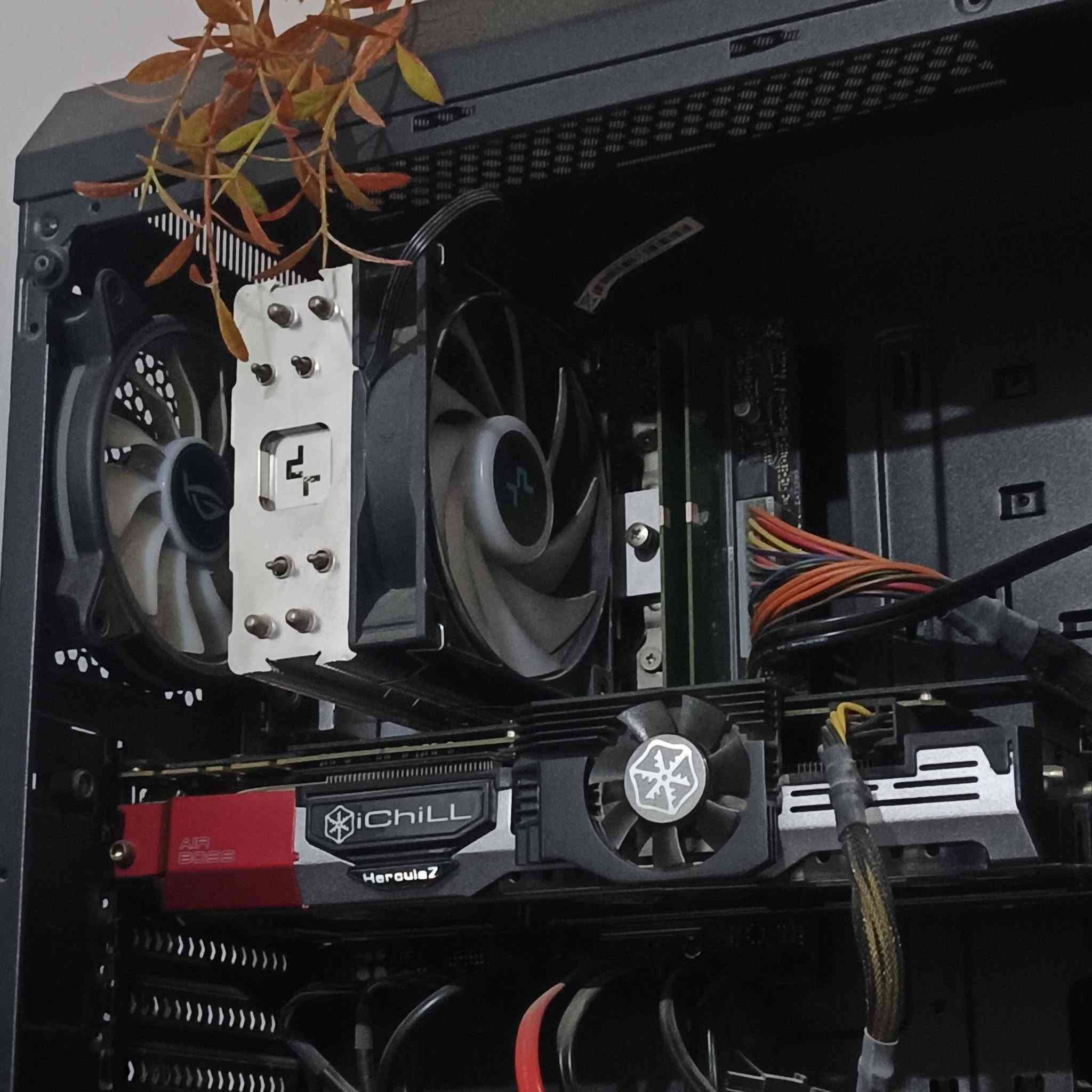 السلام عليكم pc للبيع 
‎GTX 1070 8GB
‎Core i5 9400f
‎المبرد deepcool Ag400
‎M.B H310m
‎ram kingston  16gb ddr4 2666mhz
‎Ssd 120
‎Hard 1T 500+500gb
‎case 4 fan
‎P.S 500w FSP+
‎السعر 535 وبيها مجال شوية
‎بغداد الدورة شارع 60
‎للتواصل ***********
‎واتساب او خاص
