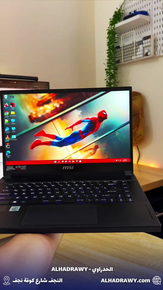 ‏⁨	⁨	🔥 MSI GS65 — مستخدم بحالة ممتازة
 
 💻 المواصفات:
 • المعالج: Intel Core i7 الجيل التاسع H
 • الرام: 16GB DDR4
 • التخزين: 512GB SSD
 • كرت الشاشة: NVIDIA GeForce RTX 2070 8GB
 • شاشة Gaming مناسبة للألعاب والتصميم والمونتاج
 
 🎯 مناسب للألعاب الحديثة، برامج التصميم، المونتاج، والأعمال الهندسية
 
 💰 السعر: 1،045،000 دينار عراقي
 
 ✔️ البيع نقداً وبالأقساط عبر مصرف الرافدين
 ✔️ الأقساط: 113,400 دينار شهرياً × 10 أشهر
 
 🚚 التوصيل داخل النجف وجميع المحافظات (توصيل سريع وآمن)
 
 📍 العنوان:
 النجف – شارع كوفة نجف – مقابل مجمع حيدر الوائلي (معرض الحدراوي)
 
 ‏🌐 alhadrawy.net
 
 📲 للاستفسار واتساب:
 ***********⁩⁩
