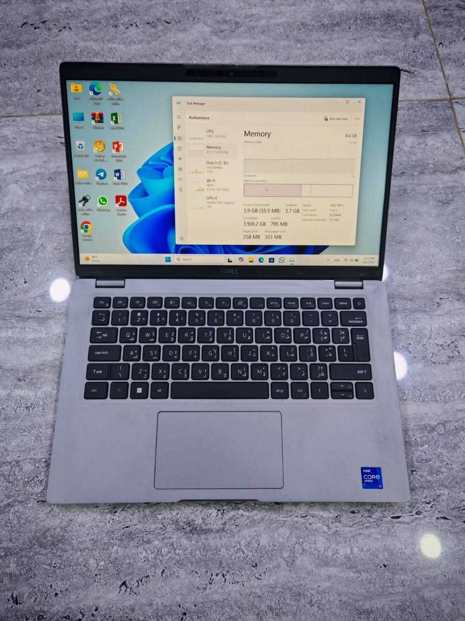Dell latitude 5421
Cori7-11-H

معالج كوراي سفن جيل 11
فئة H

رام 8GB كيكا ددر4 قابل للتطوير
هارد 256 كيكا سسد ام تو قابل للتطوير

حجم 14 انج لمس فول اجدي
كرت شاشة انتل 4GB intel

السعر  : 485,000
هدايا ماوس مع حقيبة لابتوب وماوس باد والشاحن الاصلي 

واتساب  ***********
عنوان: بغداد الأمين الثانية 
توصيل متوفر
