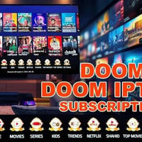 DOOM IPTV • اشتراك جهازين • قنوات رياضية 4K