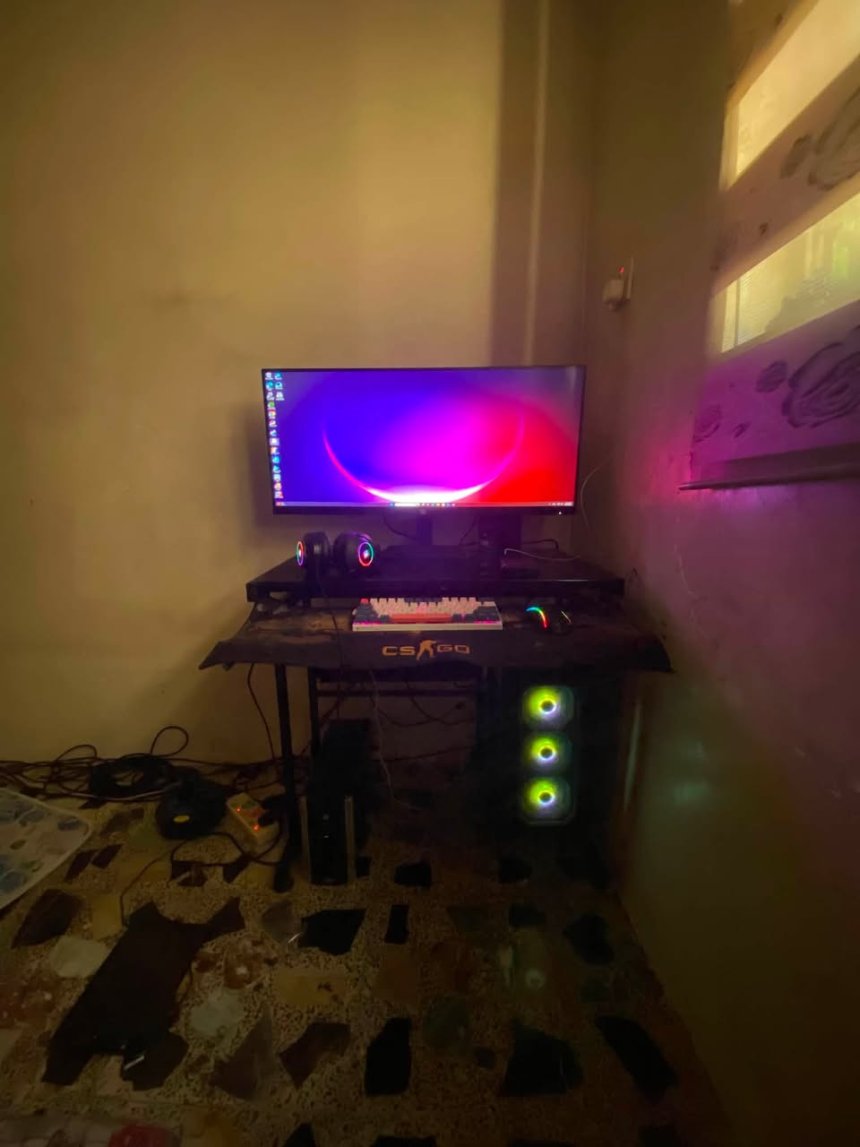 السلام عليكم تجميعه
ryzen 5 3600

b450 m gigabyte

gtx 770 

ram 16 8×2 3200 rgb 

ssd 512 

psw 650 watt 

case 4fan rgb

الشاشه hp 

ميز + كرسي كيمنك

السعر كامل 725

 

الرقم ***********

