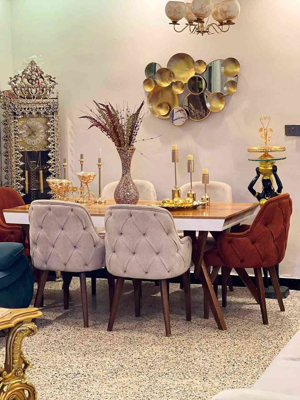 ميز طعام تركي خشب زان طبيعي 6 مقعد سعر 530 تواصل***********
