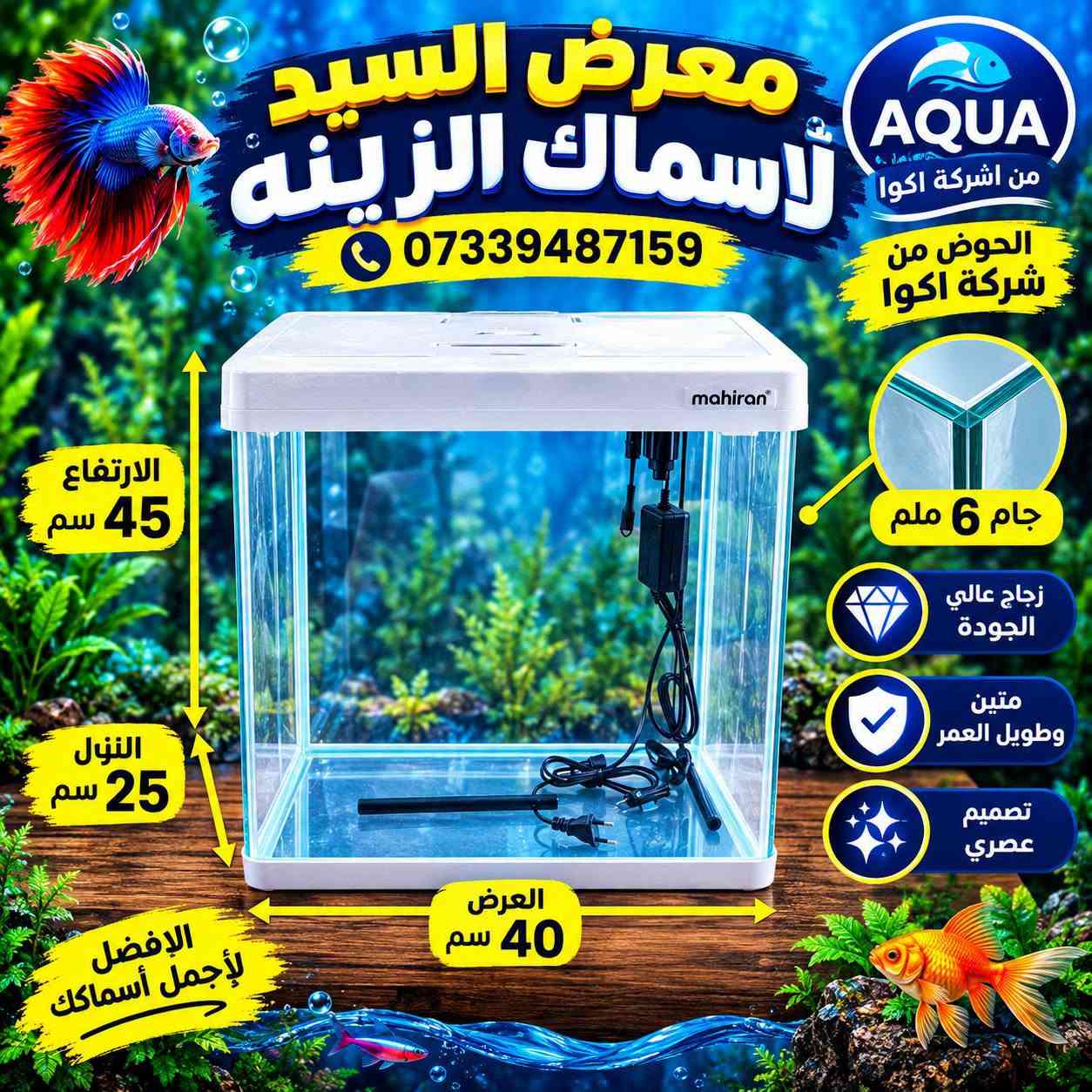 أحواض زينة • جام 6مم • تصميم عصري