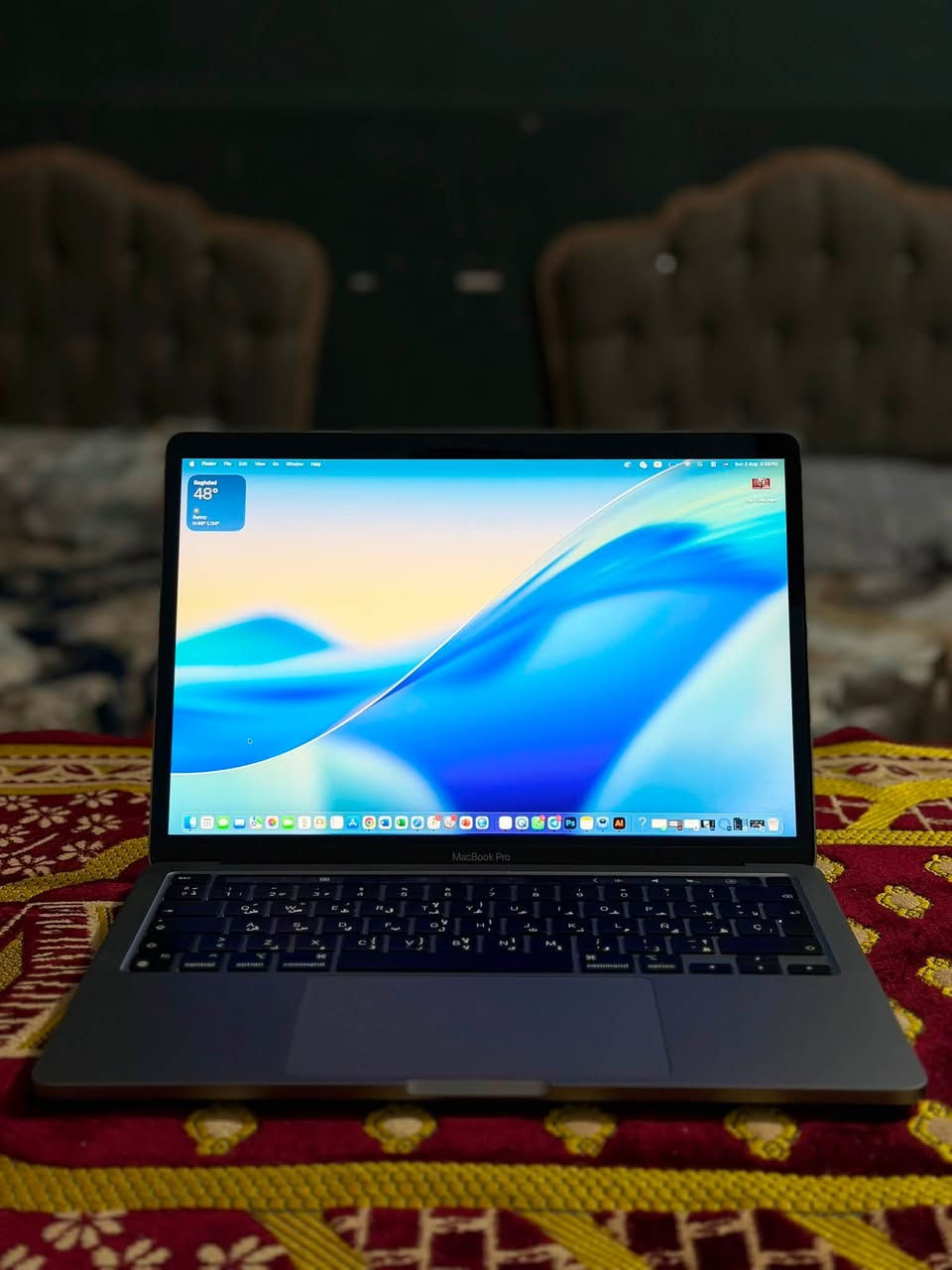 Macbook pro M1 - 2020
Ram: 8GB
Hard: 500GB
Touch bar + Touch ID
Display 13.3inch 2k
لابتوب نظيف بنسبة نظافة 95% 
شاحن والكارتون الأصلي مالته كلهن موجودات 
اللابتوب اي خلل مابي استخدامي جان برامج ادوبي 
السعر 850 الف 
مكاني بغداد الغزالية
للتواصل: ***********
