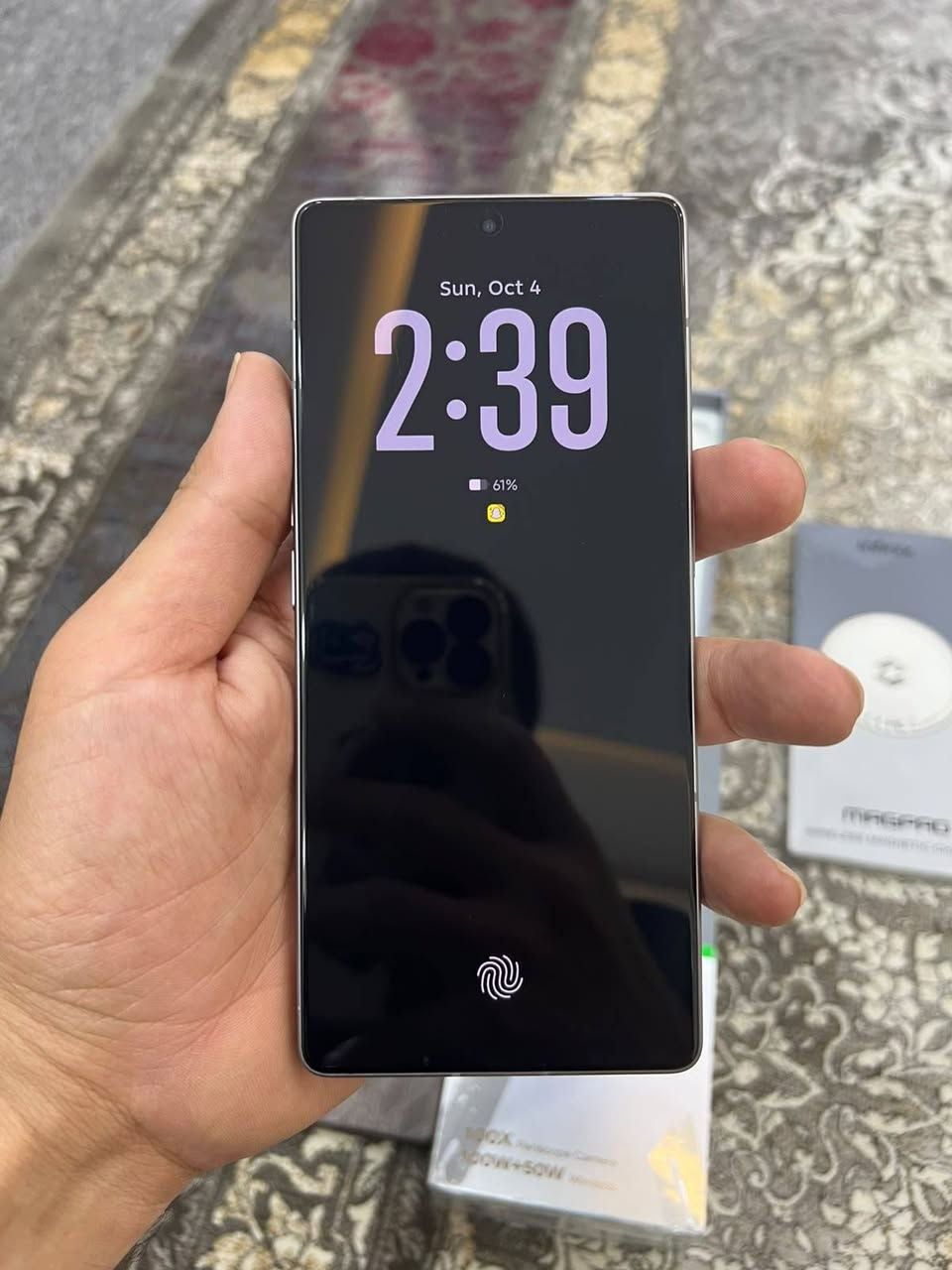 Infinix note 50 pro plus 5g

کامل ئەشیا +وایەلێس چارج
پاتری 99
ڕام 12+12 و  256گێگا
زەمانی شەریکەی ماوە
%99خاوێن .نەکراوە بێ عەیب بەزەمان 
پاتری ٥٢٠٠ و 100وات فاستچارج
کامێرا 50mp.   100X ZOOM.  Video 4k 60fps
selfi 32 mp . Video 4k
 شاشەیەکی زۆر نایابی amolid 144 hz
ip65  دژە ئاو
PUBG   120FPS 

نرخ  290دۆلارقفل  معاملەی نیە 

*********** وەتسئەپ
گەیاندن بەردەستە أربيل, العراق

نص مكتوب في الصور:
- 2:40 61 My Phone XOS 16.3.0 Check for Updates Device Name Infinix NOTE 50 Pro+ 5G Storage 39.96 GB / 256 GB Model Infinix X6856 CPU Dimensity 8350 Ultimate RAM 12.00 GB+12.00 GB Rear Camera 50M OIS+50M OIS+8M Front Camera 32M Battery 5200mAh
- 2:40 61 Battery Health Maximum Battery Capacity 99% This is relative to the capacity of the battery when it was new. The higher the value, the longer the battery life. Batteries are consumable components. How to Extend Battery Lifespan AI Charging Protection By learning your charging routine, the battery will be temporarily charged to 80% during long-term charging. Custom Charging Protection When charging for a long time, you can set the maximum charge level to avoid leaving the battery 100% charged for a long time.