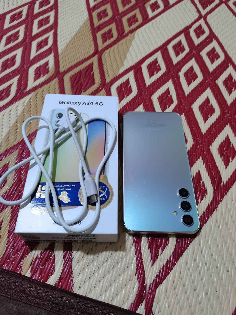 سامسونج 5G a34 نظيف جدا  مكفول ذاكرة 8/256 مع الكارتون الأصلي المطابق وكيبل الشحن
السعر  225  الف دينار
كربلاء / قرب مرقد الحر
***********
***********
ملاحظة/ بيع فقط
